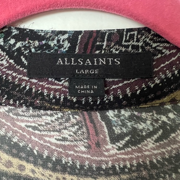 ALL SAINTS Brown Paisley Kimono - Size L - Picture 4 of 5